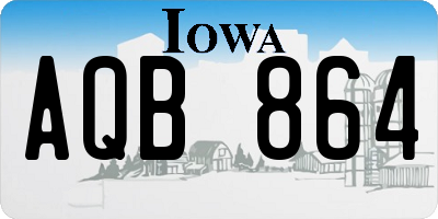 IA license plate AQB864
