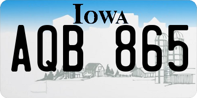IA license plate AQB865