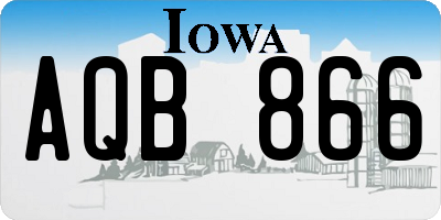 IA license plate AQB866