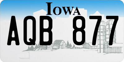 IA license plate AQB877