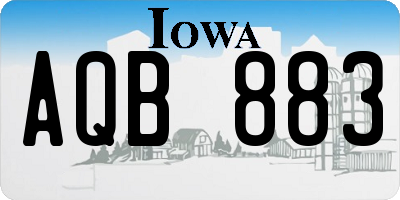 IA license plate AQB883