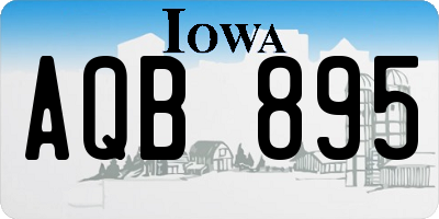IA license plate AQB895
