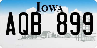 IA license plate AQB899