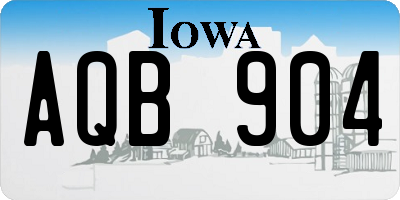 IA license plate AQB904