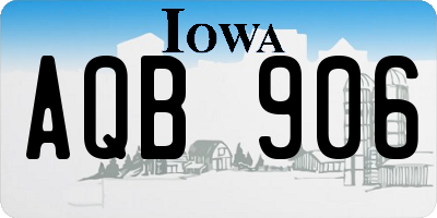 IA license plate AQB906