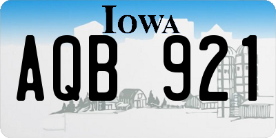 IA license plate AQB921