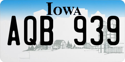 IA license plate AQB939