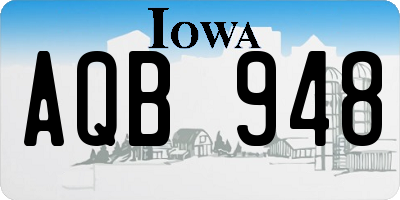 IA license plate AQB948