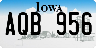IA license plate AQB956