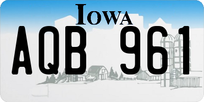 IA license plate AQB961