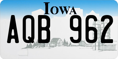 IA license plate AQB962