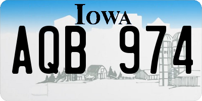 IA license plate AQB974