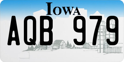 IA license plate AQB979