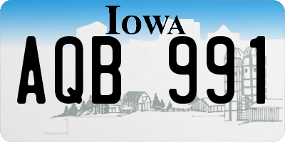 IA license plate AQB991