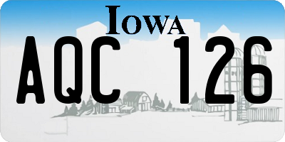 IA license plate AQC126