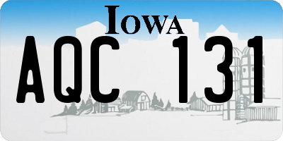 IA license plate AQC131