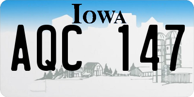 IA license plate AQC147
