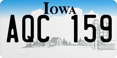 IA license plate AQC159