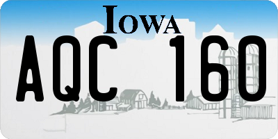 IA license plate AQC160