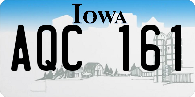 IA license plate AQC161