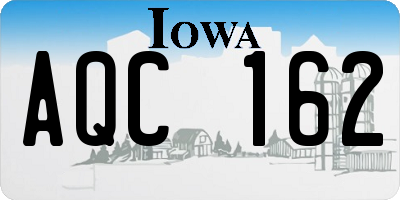 IA license plate AQC162