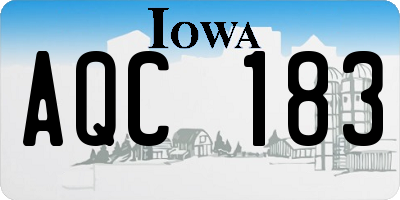 IA license plate AQC183
