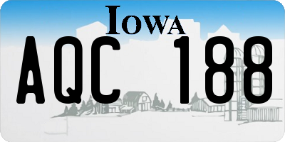 IA license plate AQC188