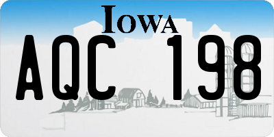 IA license plate AQC198