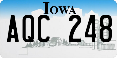IA license plate AQC248