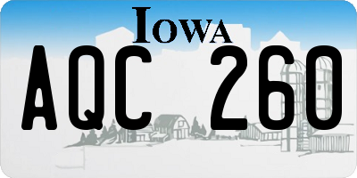 IA license plate AQC260