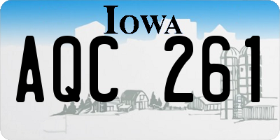 IA license plate AQC261