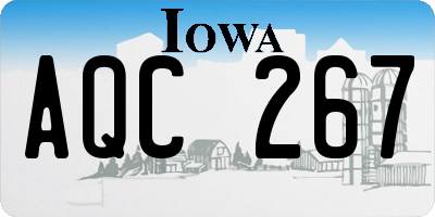 IA license plate AQC267
