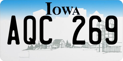 IA license plate AQC269