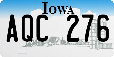 IA license plate AQC276