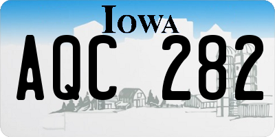 IA license plate AQC282