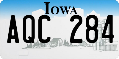 IA license plate AQC284