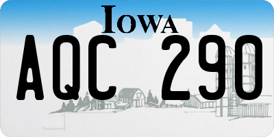 IA license plate AQC290