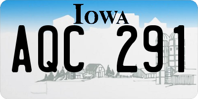 IA license plate AQC291
