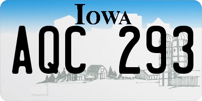 IA license plate AQC293