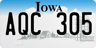 IA license plate AQC305