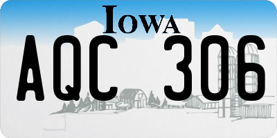 IA license plate AQC306