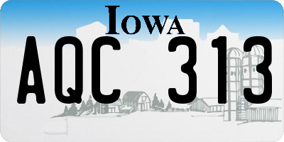 IA license plate AQC313