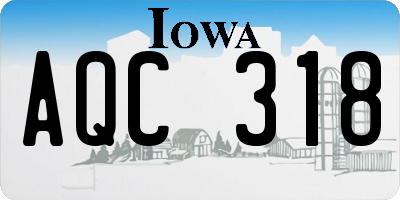 IA license plate AQC318
