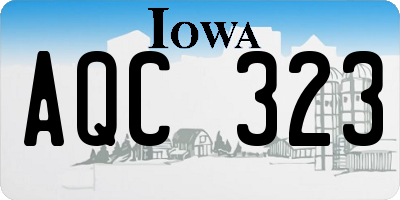 IA license plate AQC323