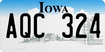 IA license plate AQC324