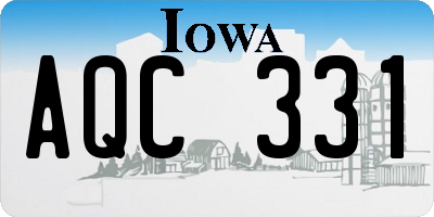 IA license plate AQC331