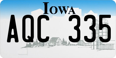 IA license plate AQC335