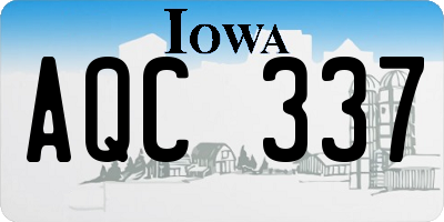 IA license plate AQC337