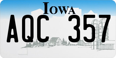 IA license plate AQC357