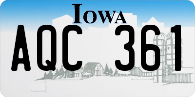 IA license plate AQC361